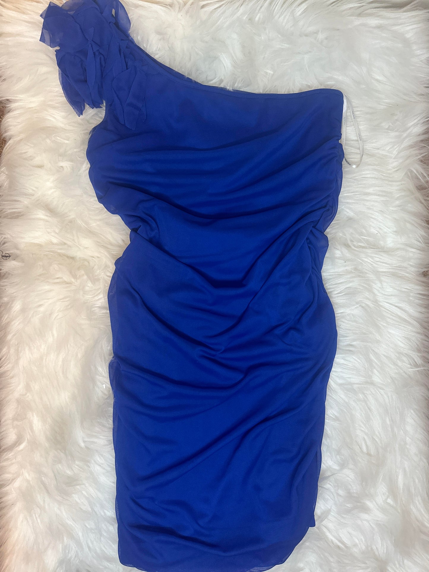 Half Shoulder Royal Blue Sheek Design Sz XL