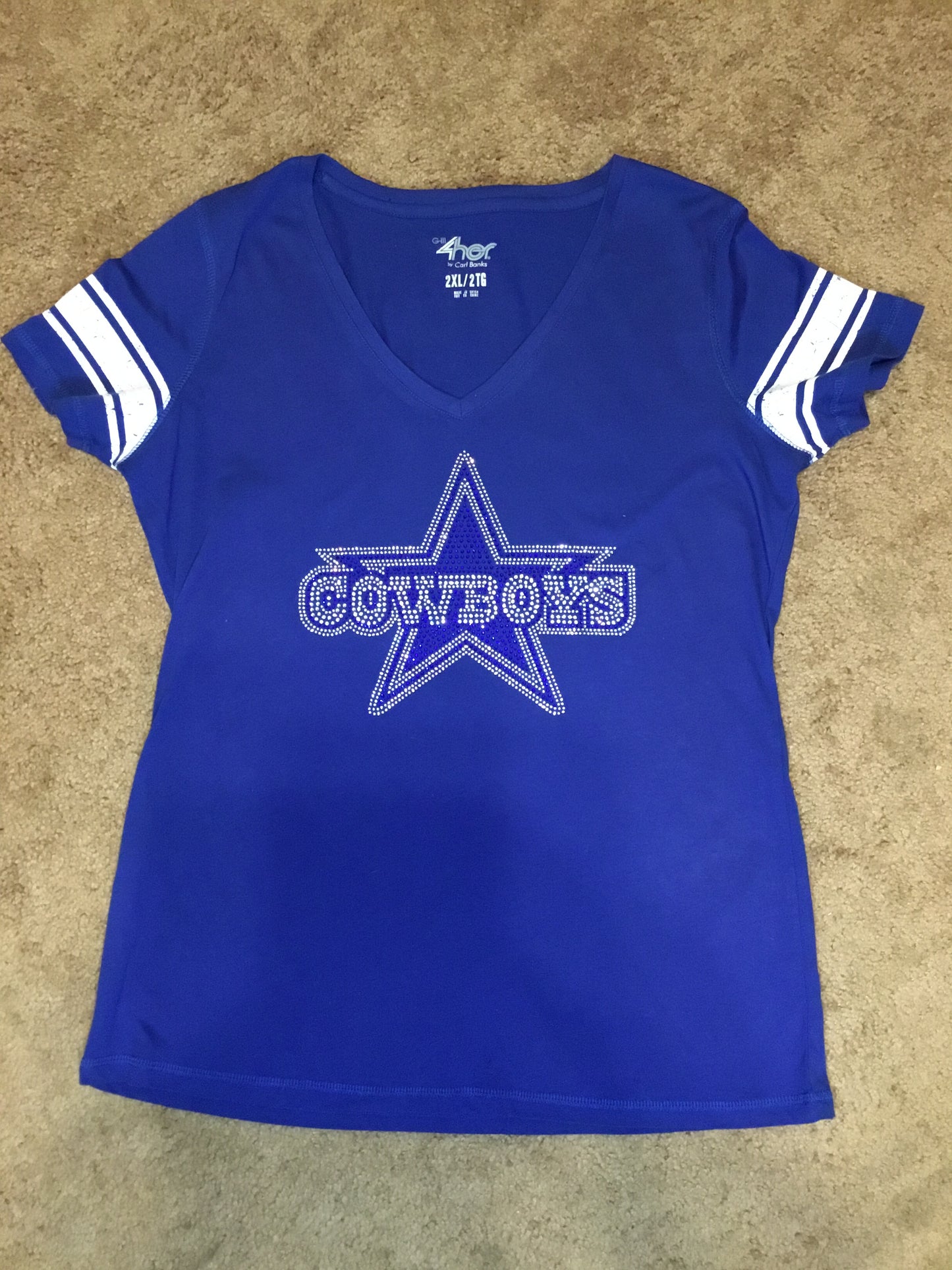 Dallas Cowboys Ladies Rhinestone Shirt