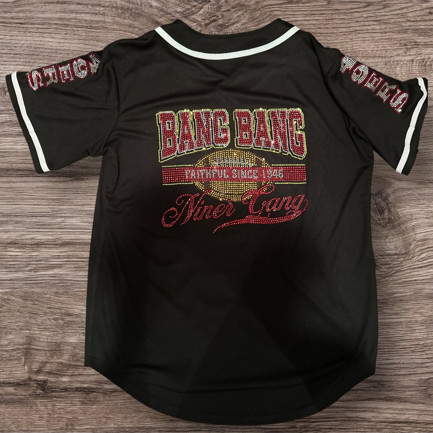 Sports Team Rhinestone Shirts Custom Made Designs