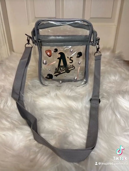 Baseball Sports Clear Crossbody Stadium Bag