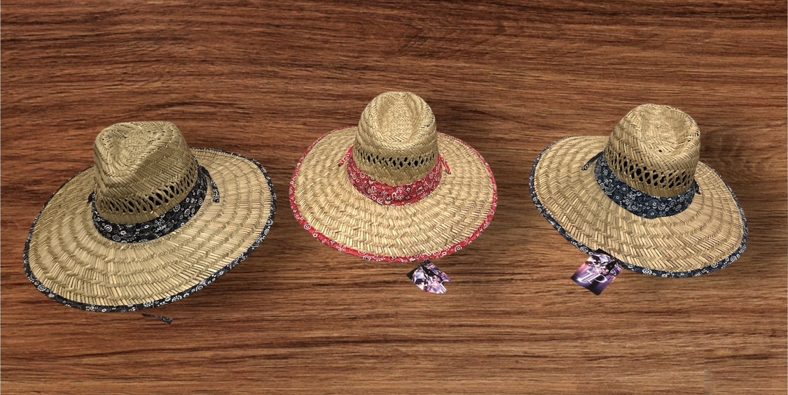 Mixed Straw Sun Hat
