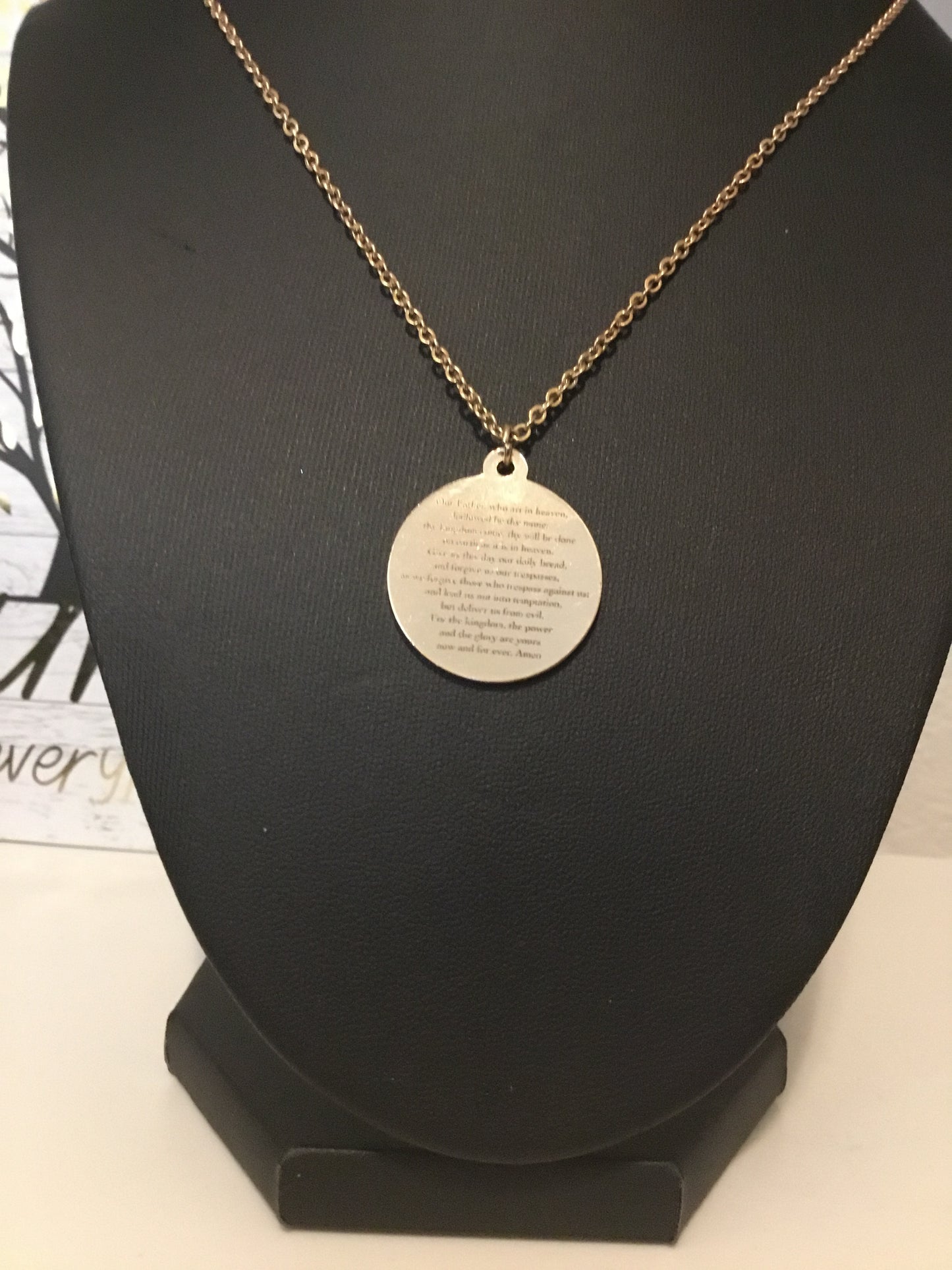 Lord's Prayer Gold Color Chain
