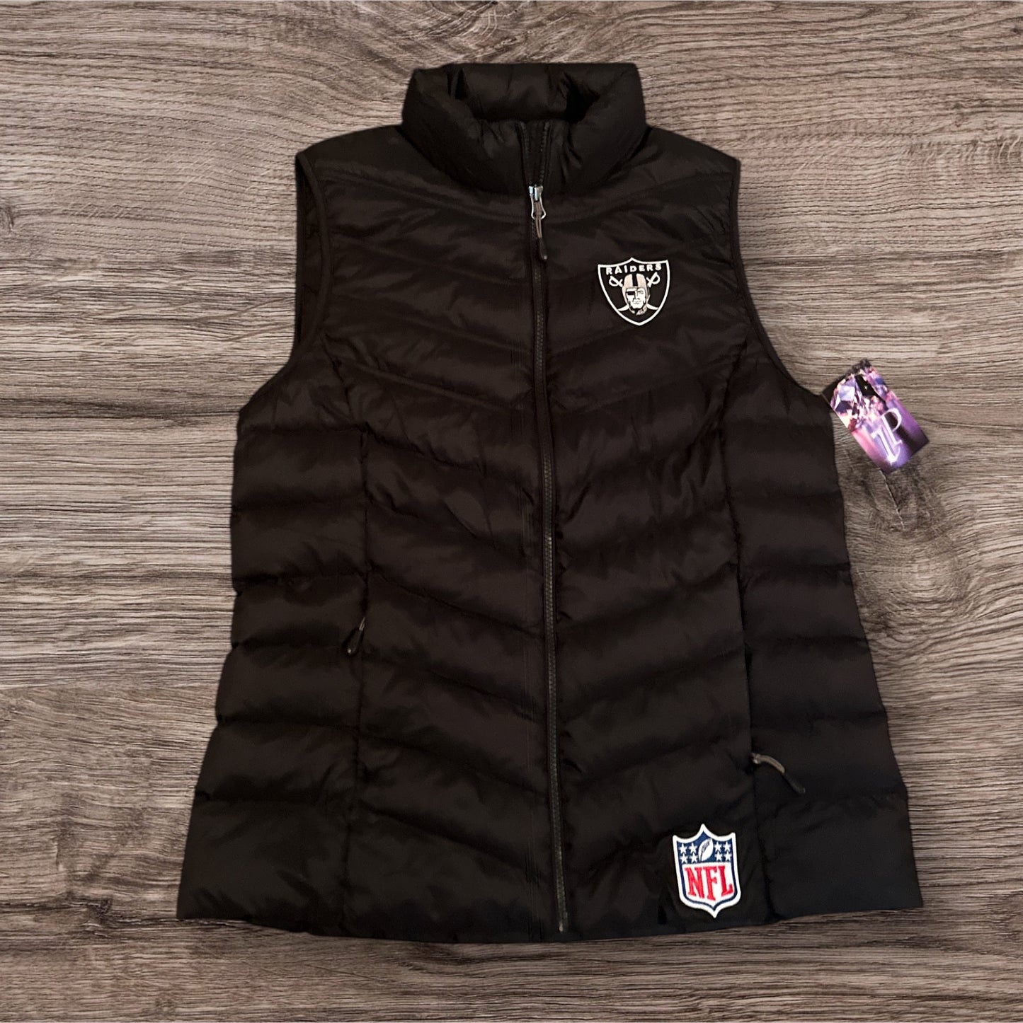 49er Raiders Cowboys Rams Dodgers Giants Custom Rhinestone PUFF VEST w/ zip pockets