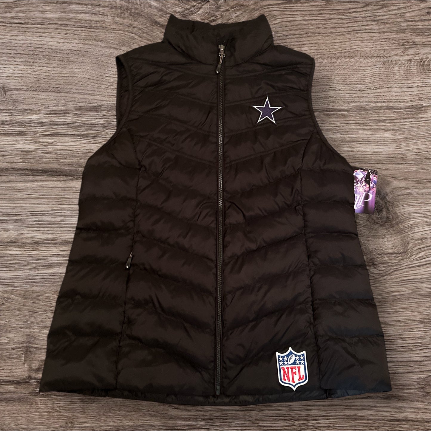 49er Raiders Cowboys Rams Dodgers Giants Custom Rhinestone PUFF VEST w/ zip pockets