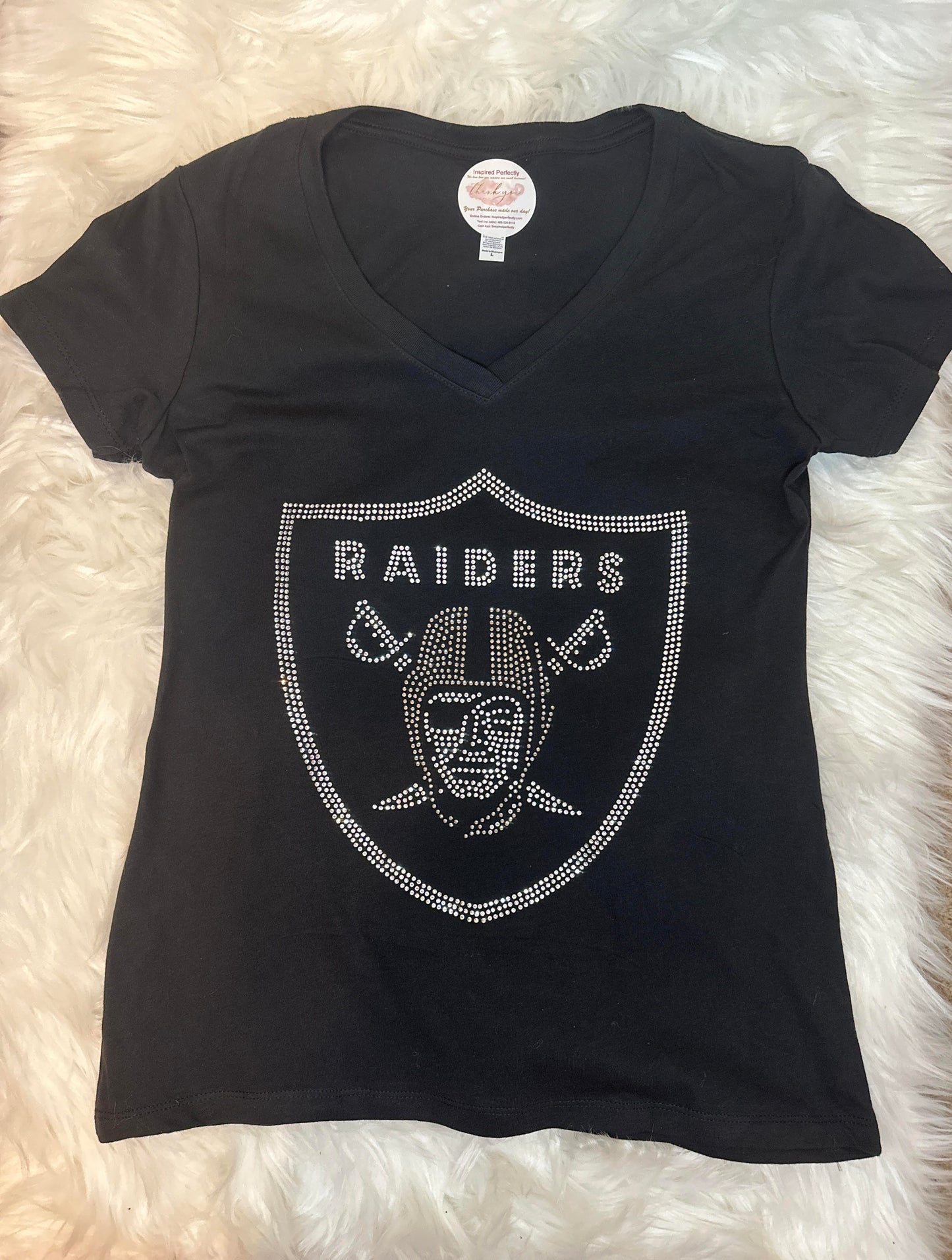 Raiders Rhinestone Design Shirts