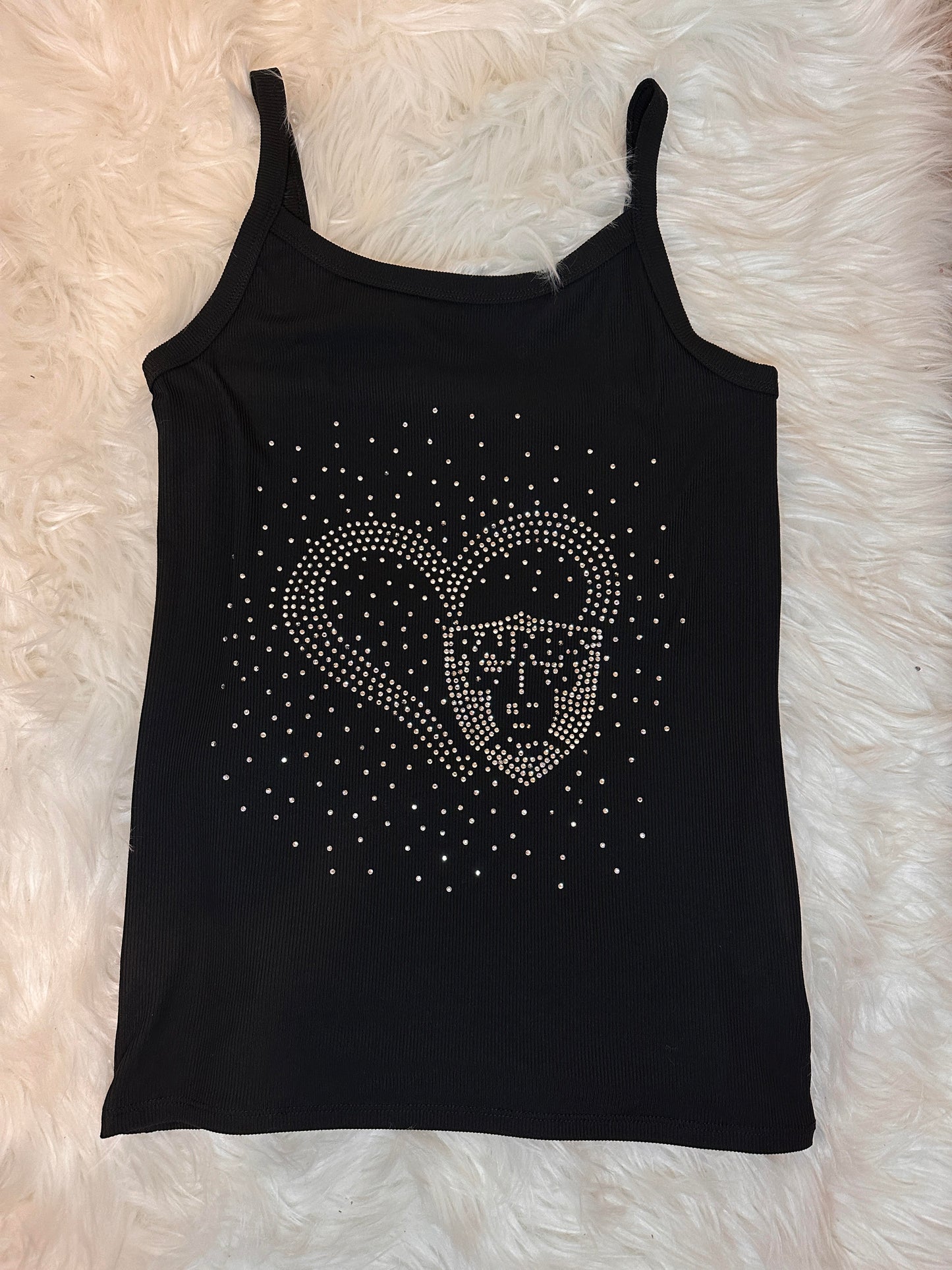 Raiders Custom Rhinestone Ladies SS Tank Top