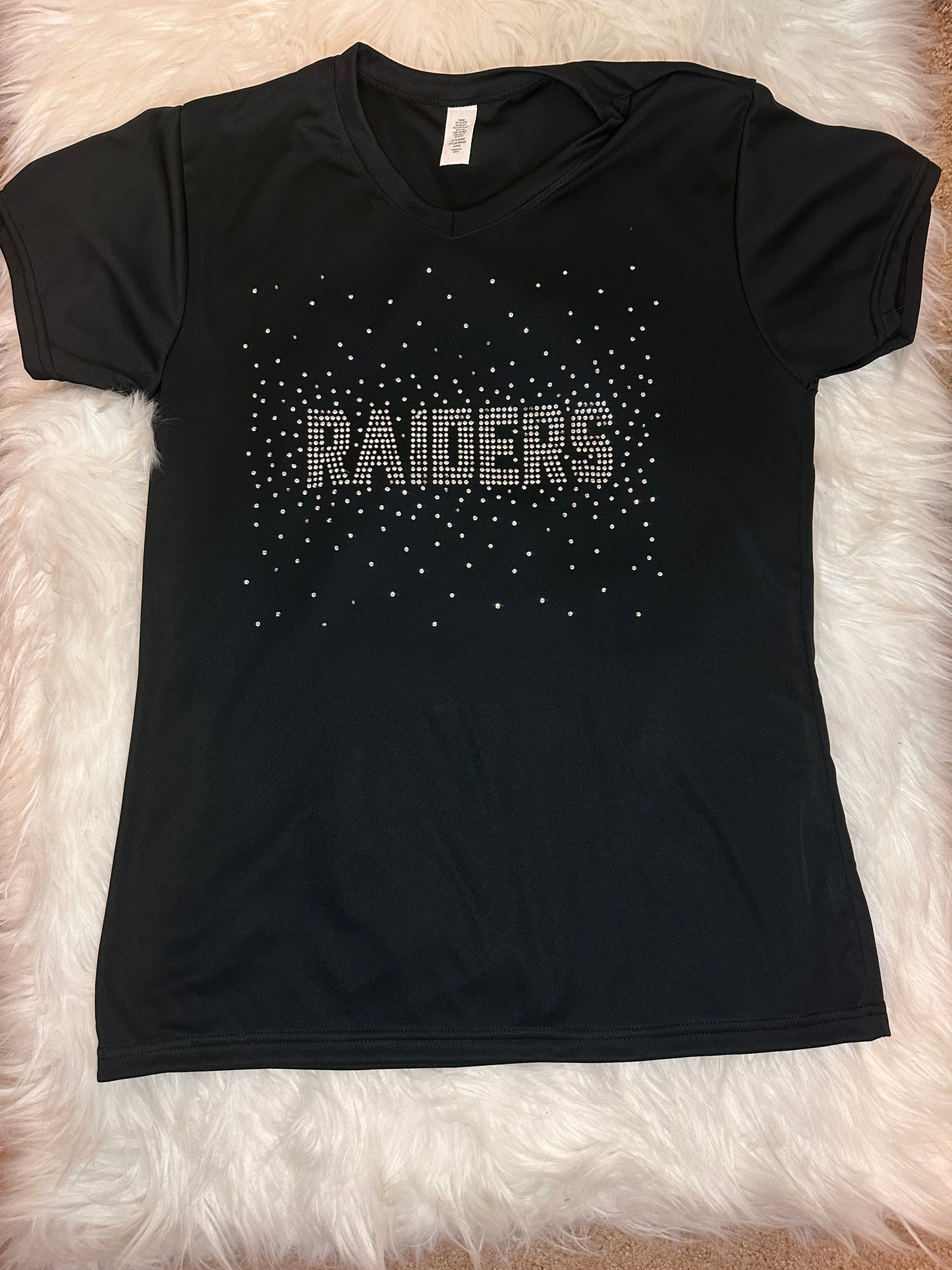Raiders Custom Rhinestone Ladies SS Tank Top