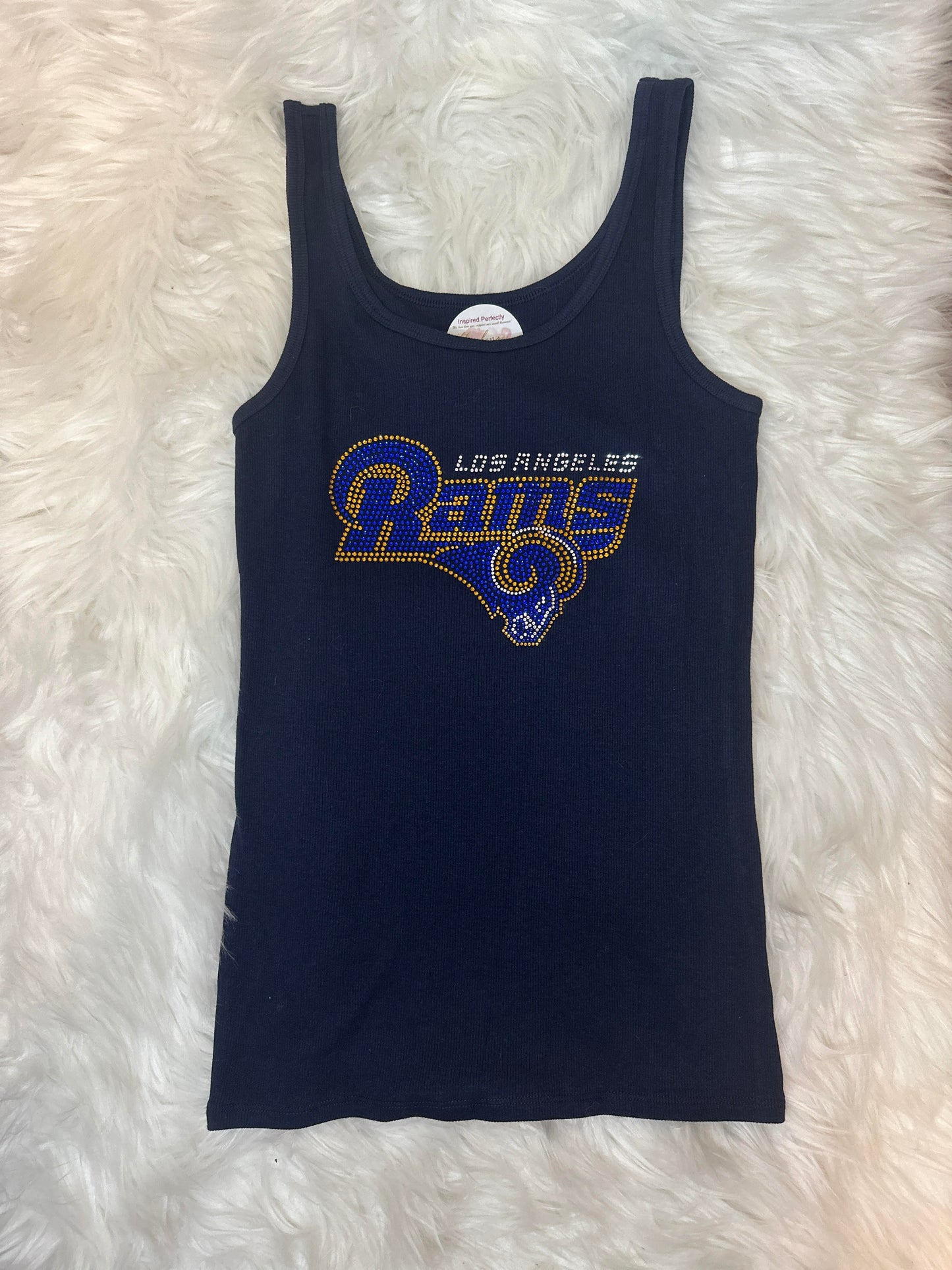 Los Angeles RAMS Custom Rhinestone Ladies Shirt