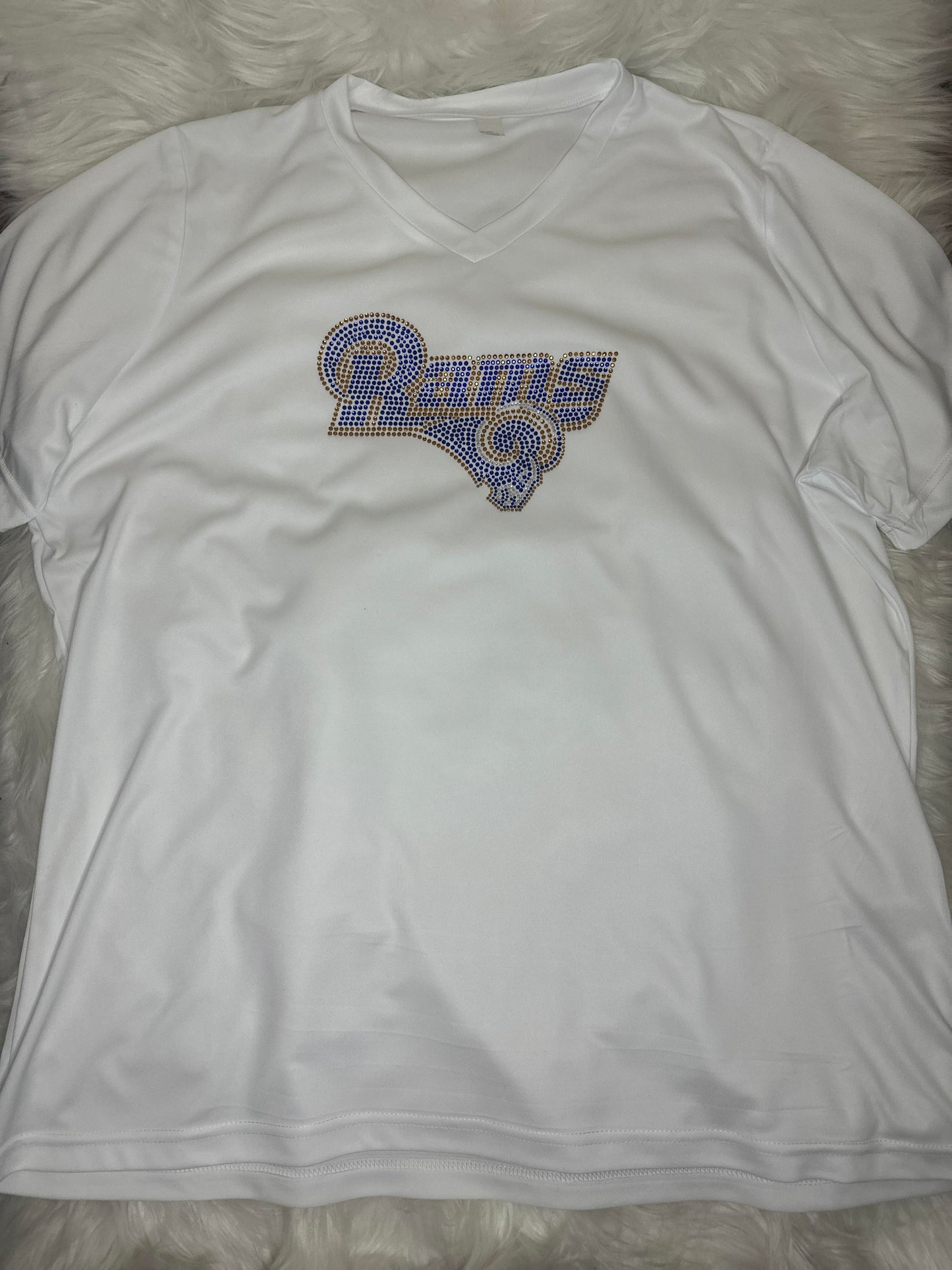 Los Angeles RAMS Custom Rhinestone Ladies Shirt