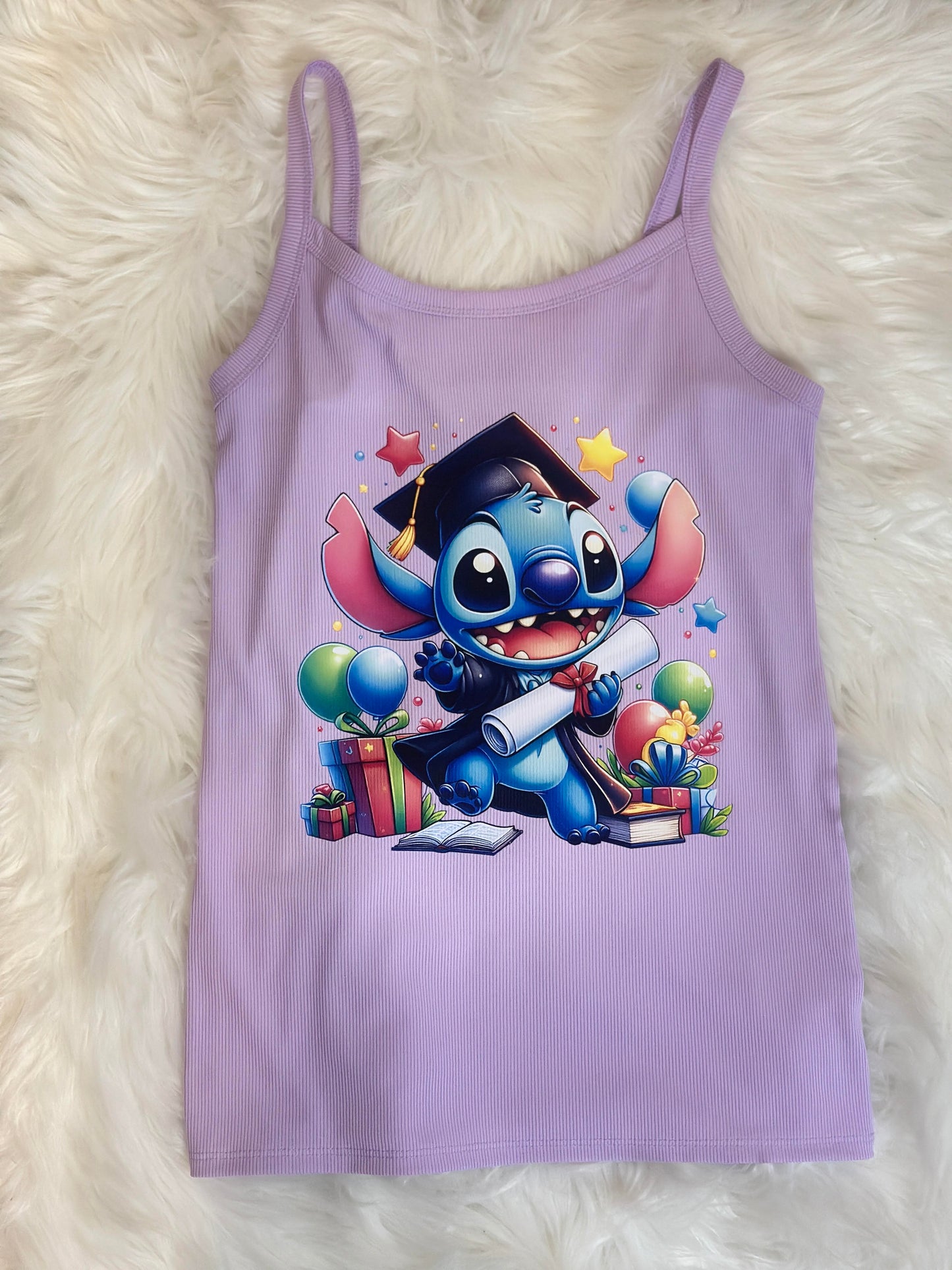 Stitch Graduation SS Tank Top