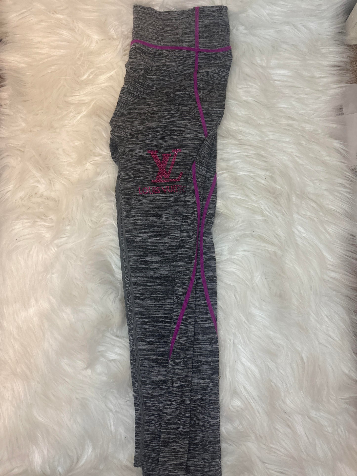 Team or Design Rhinestone Leggings Raider,49er, Rams, Cowboys, CC or L V - 2 Pocket thick Leggins