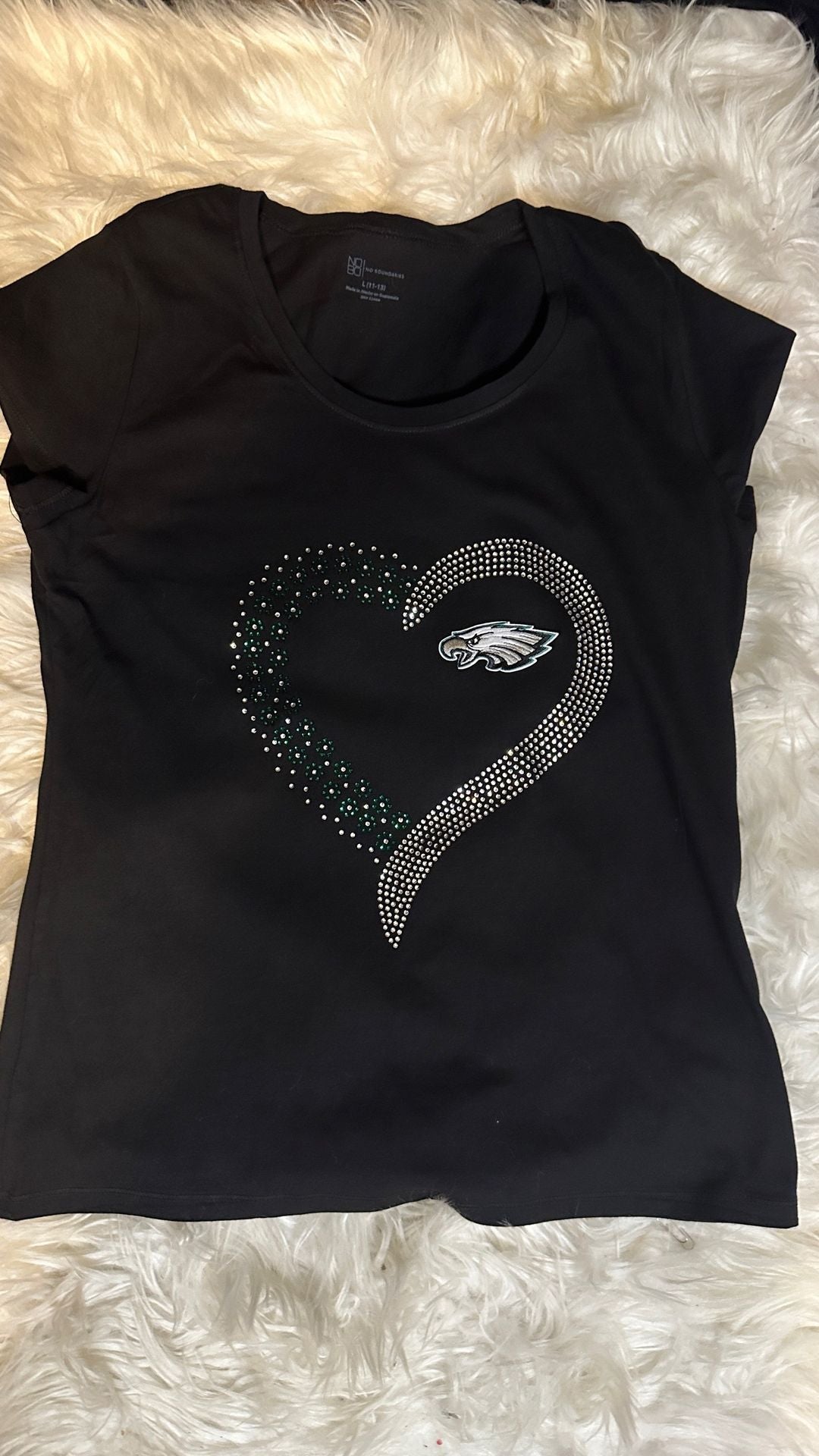 Raiders Heart Custom Rhinestone Ladies SS Tank Top