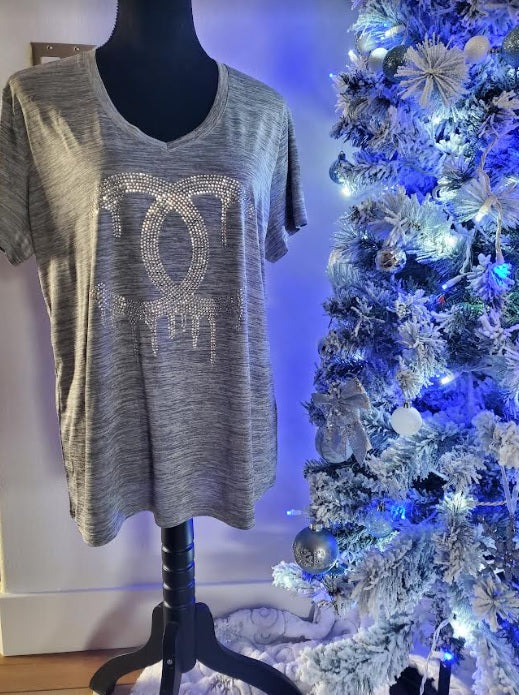 Inspired Custom Design Rhinestone Shirt