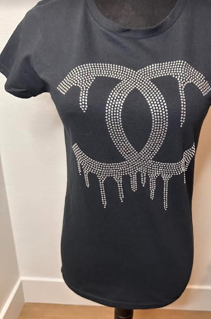 Inspired Custom Design Rhinestone Shirt