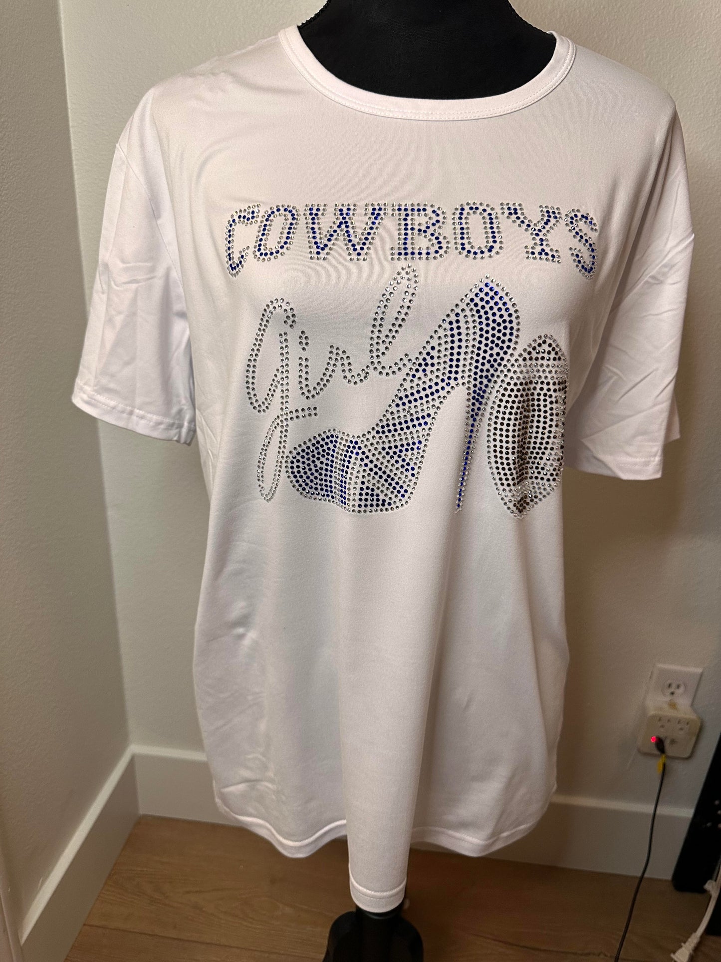 Dallas Cowboys Star Ladies Custom Rhinestone Shirt
