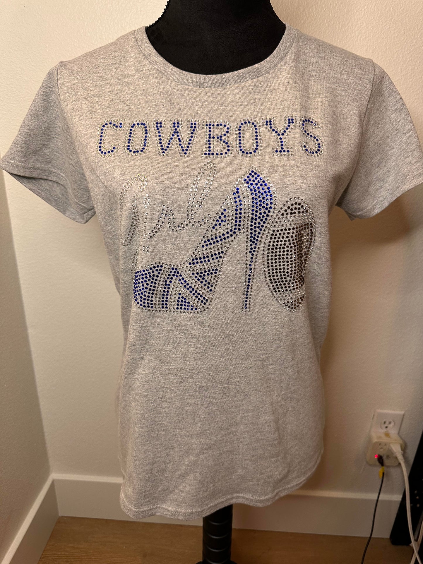 Dallas Cowboys Star Ladies Custom Rhinestone Shirt