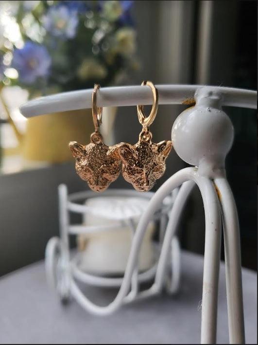 Womens Gold Crystal Drop Earrings