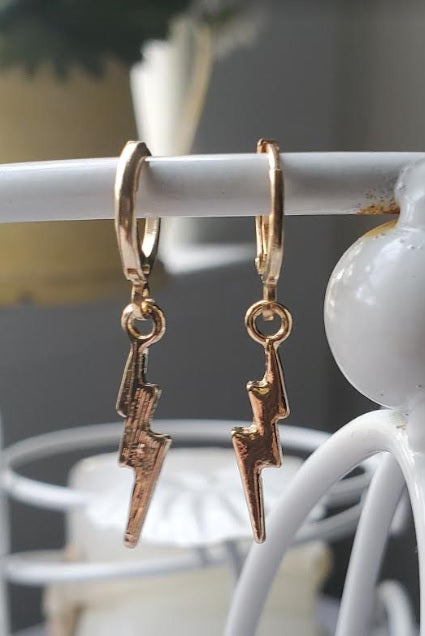 Womens Gold Crystal Drop Earrings