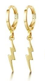 Womens Gold Crystal Drop Earrings