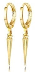 Womens Gold Crystal Drop Earrings
