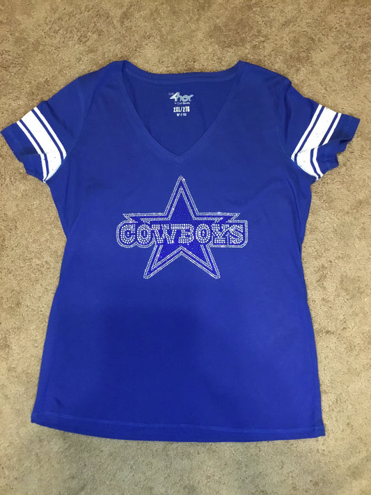 Dallas Cowboys Ladies Rhinestone Shirt