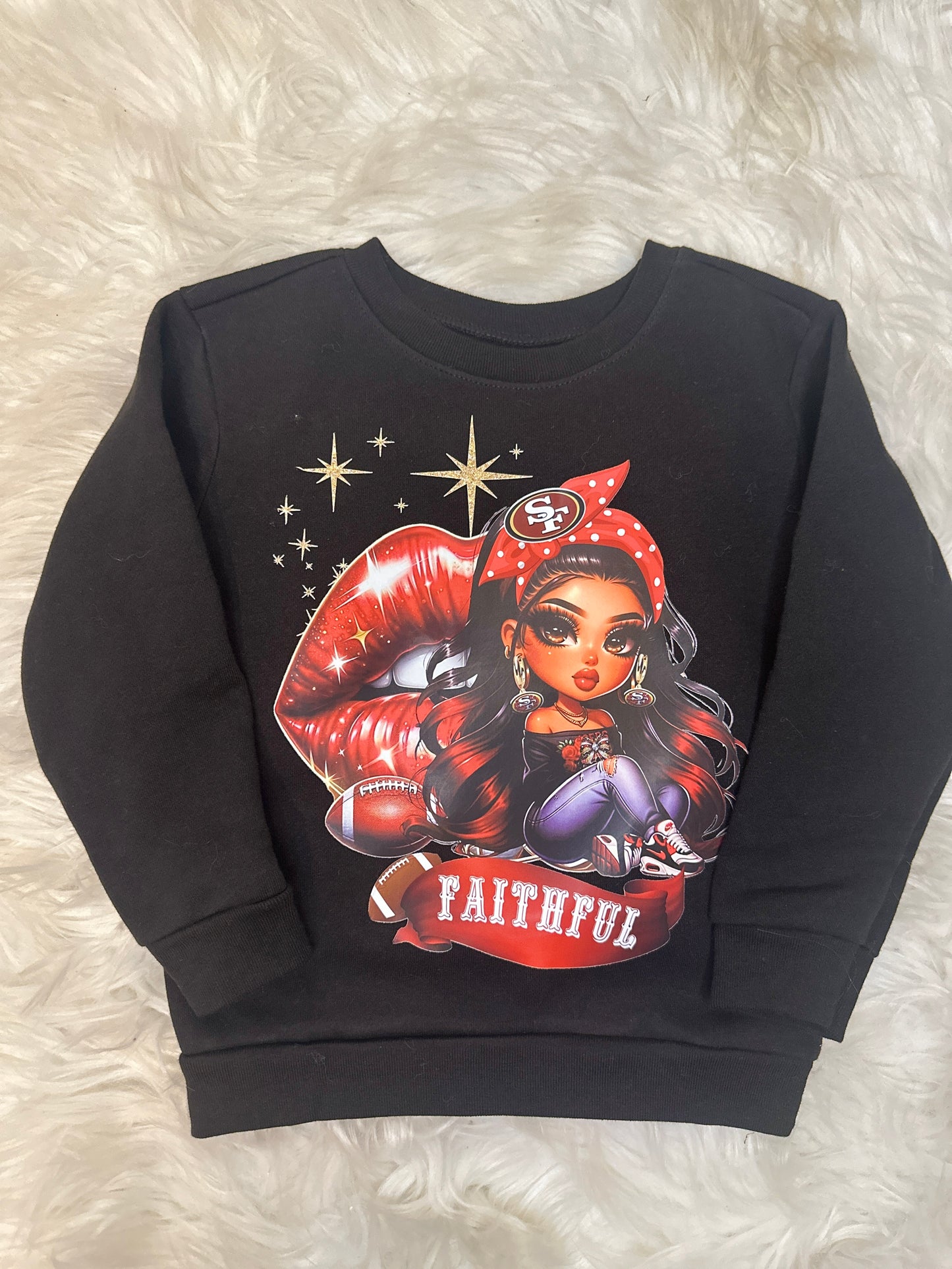 49er Rhinestone Heart Custom SS Tank Top