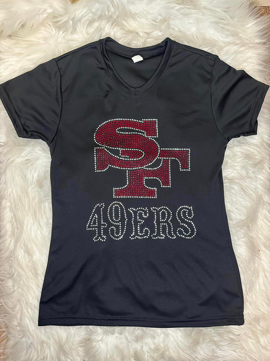 49er Rhinestone Ladies Tank Top
