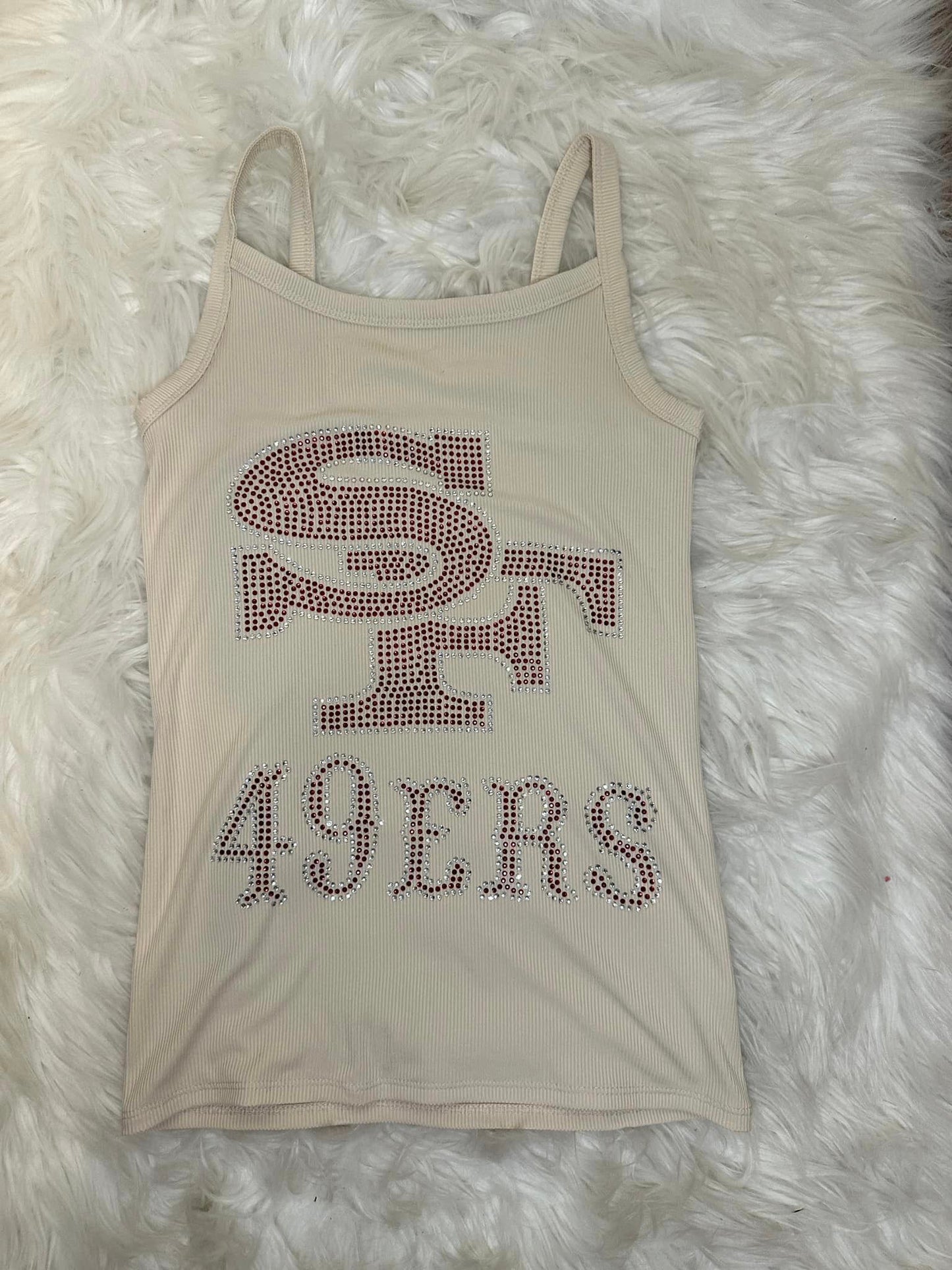 49er Rhinestone Ladies Tank Top