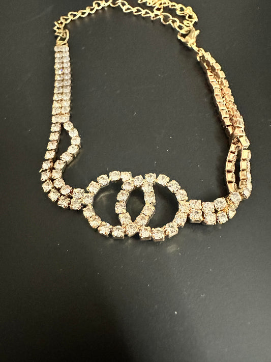 Ankel Bracelet CZ Gold Color