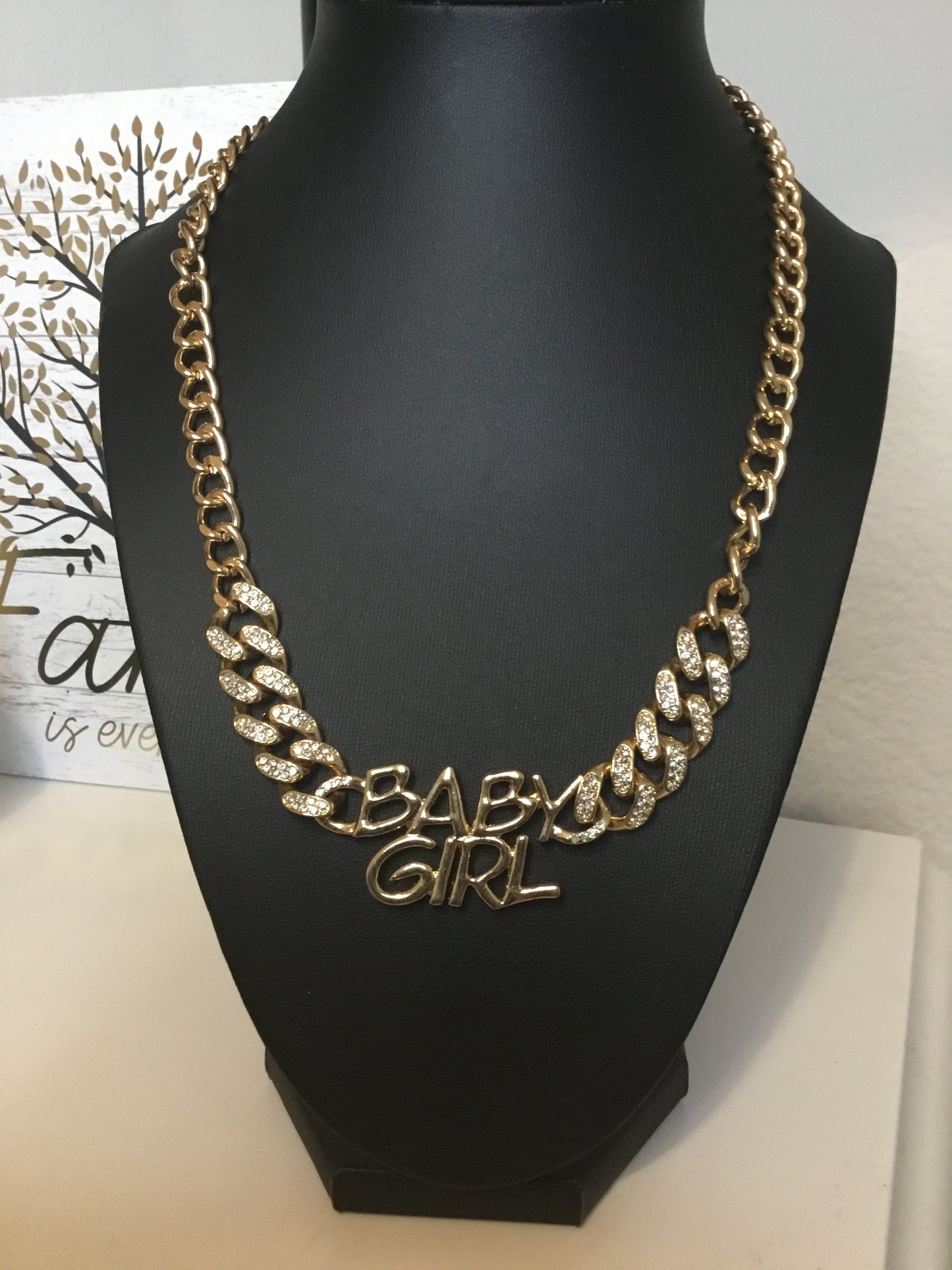 Baby Girl CZ Gold Color Chain