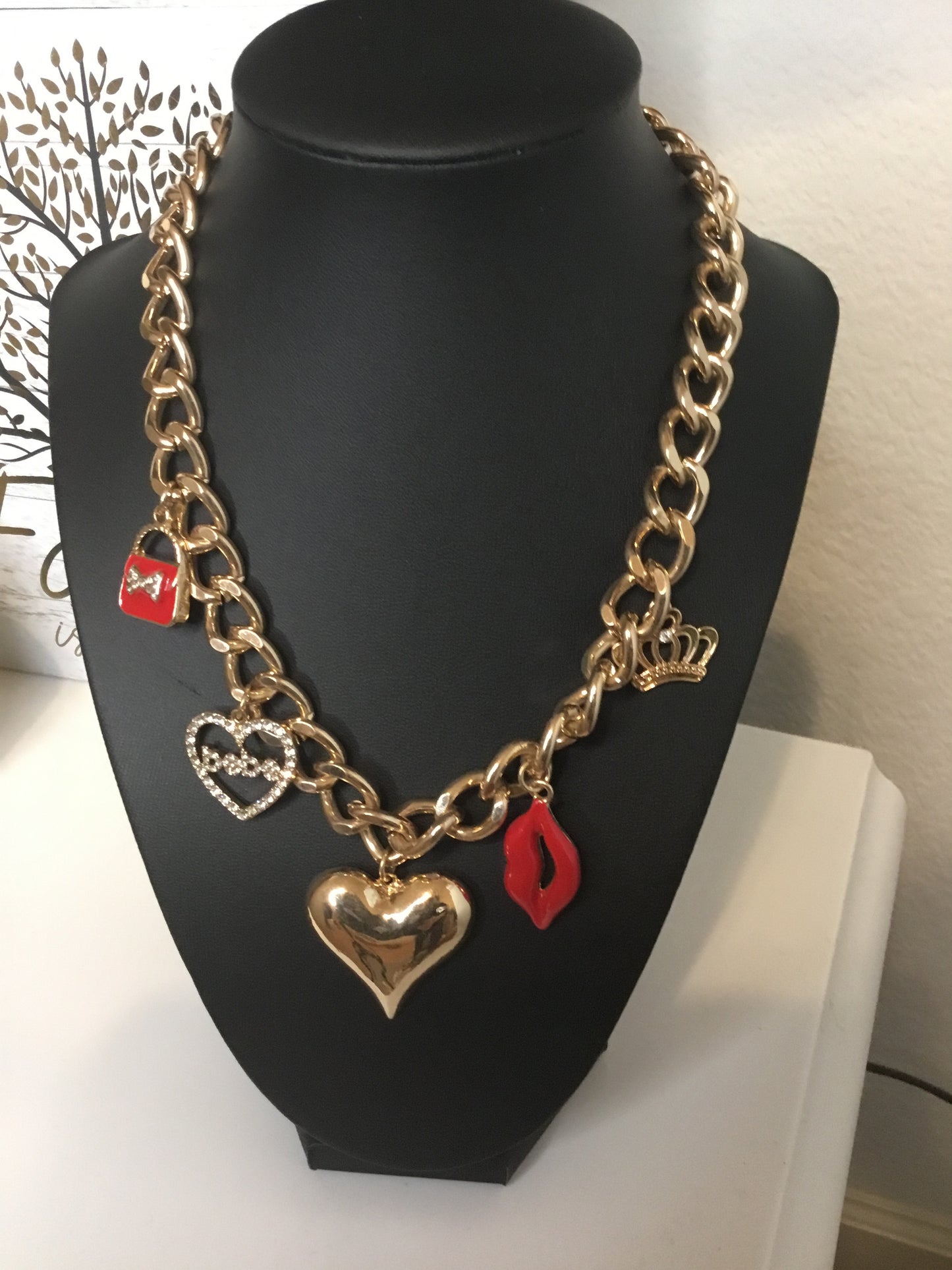 Chain Charm Gold Color Necklace