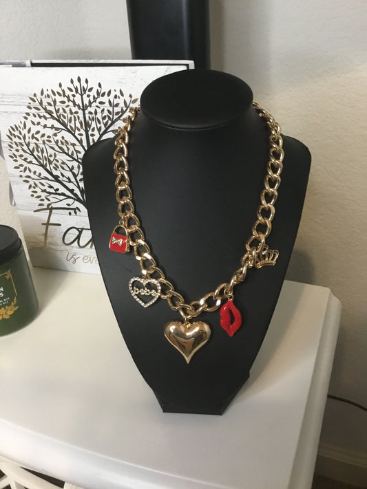 Chain Charm Gold Color Necklace