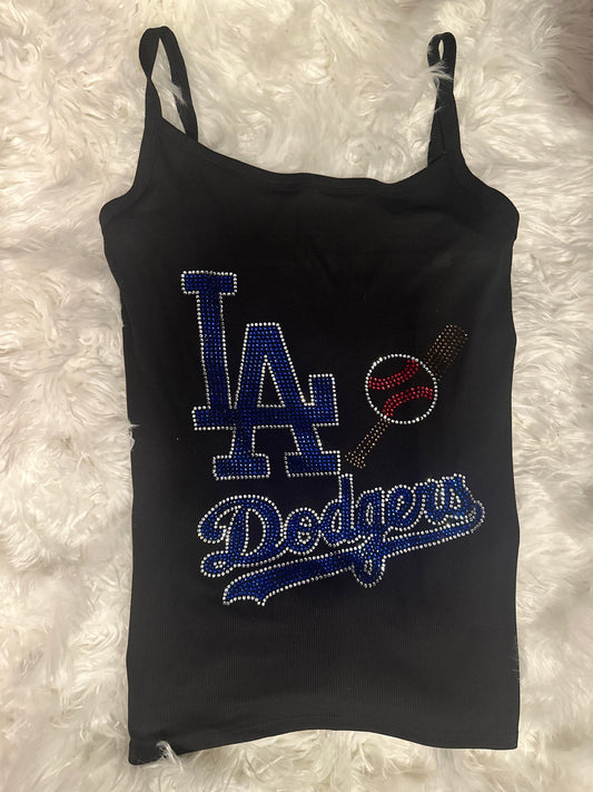 LA Dodgers Custom Custom Rhinestone Shirt