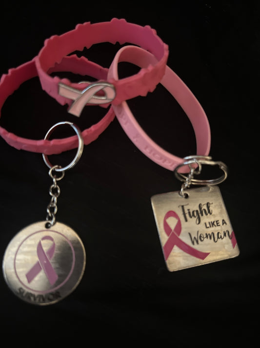 Cancer Awareness Bracelet with Charm