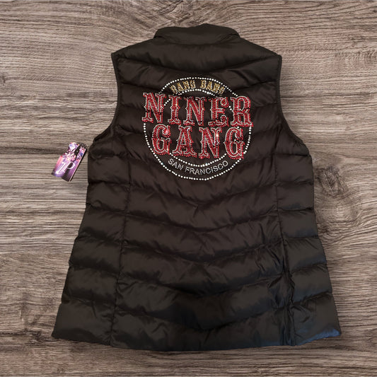 49er Raiders Cowboys Rams Dodgers Giants Custom Rhinestone PUFF VEST w/ zip pockets