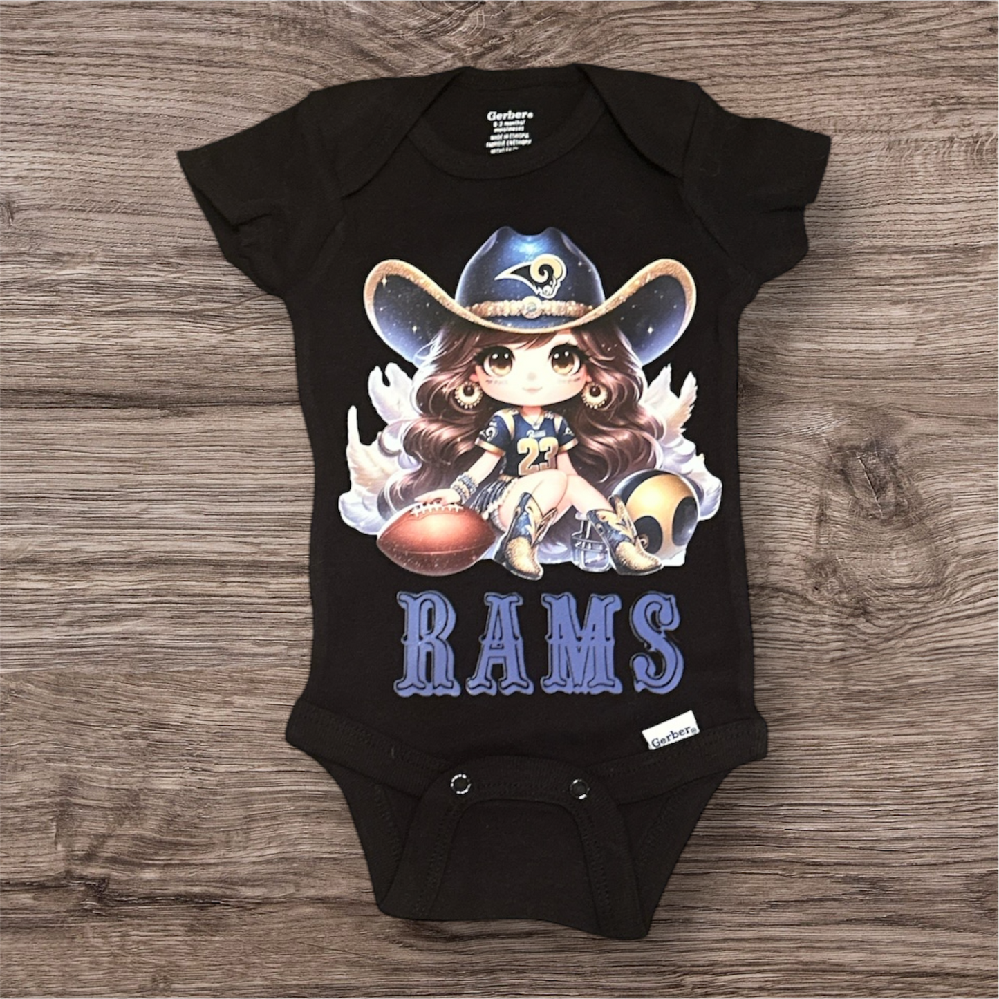 Rams Infant Onesie Fit to Order (also available in Toddler)