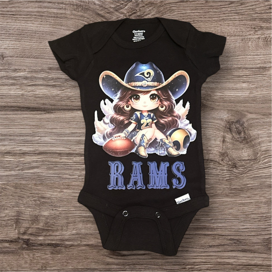 Rams Infant Onesie Fit to Order (also available in Toddler)