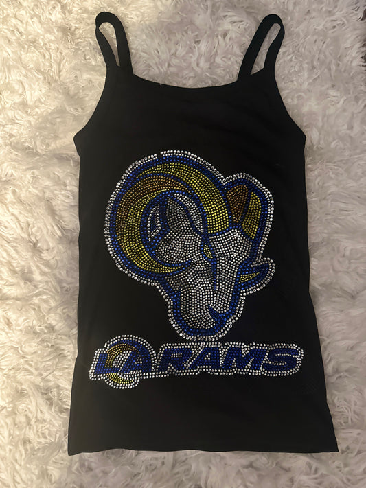 Los Angeles RAMS Custom Rhinestone Ladies Shirt