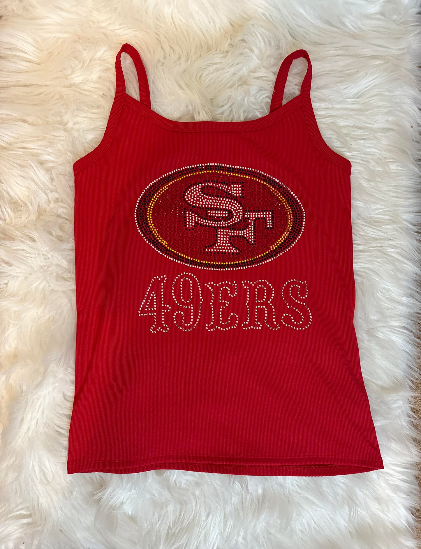 49er Rhinestone Ladies Tank Top