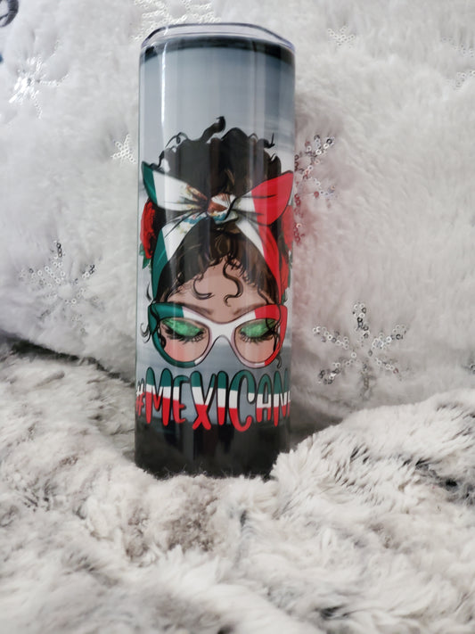 Lady Latina #Mecicana Custom 20 oz Skinny Tumbler
