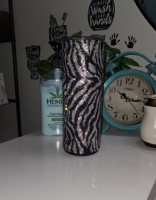 Rhinestone Animal Print 20 oz Tumbler