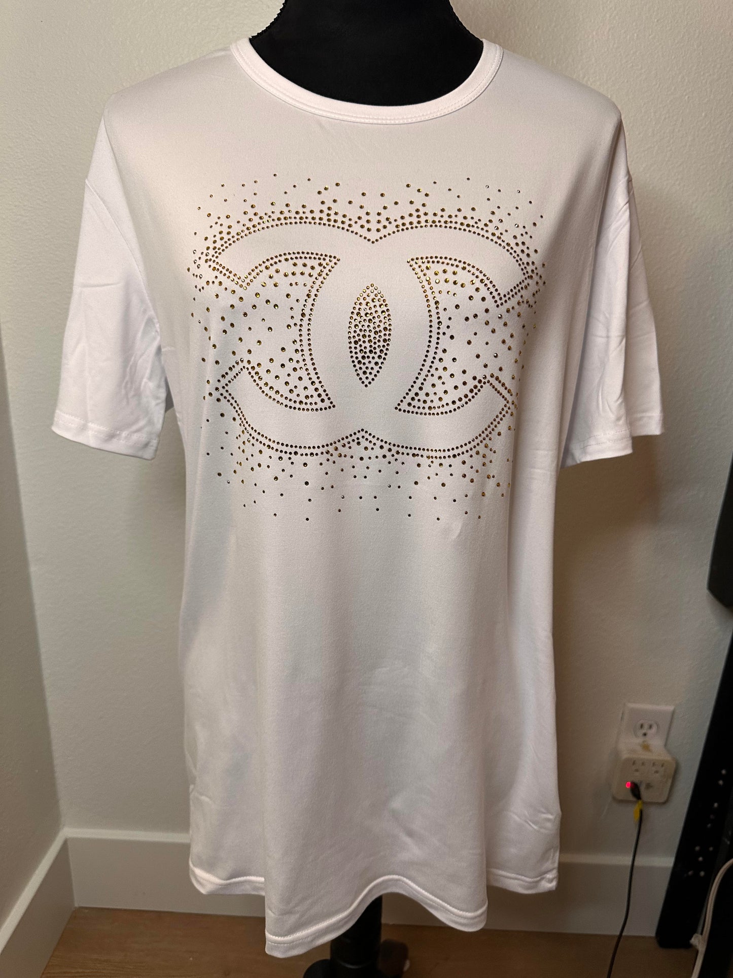 Inspired Custom Design Rhinestone Shirt