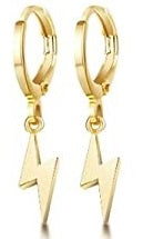 Womens Gold Crystal Drop Earrings