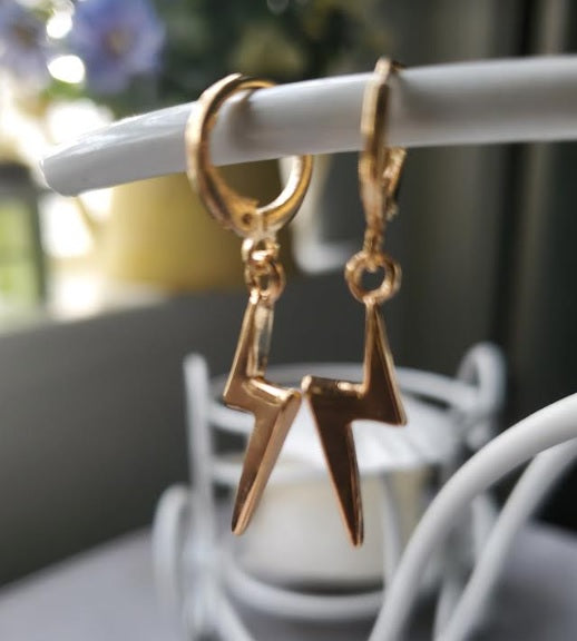 Womens Gold Crystal Drop Earrings