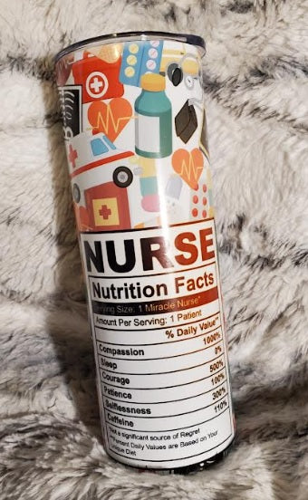 Nurse Custom 20 oz Skinny Tumbler