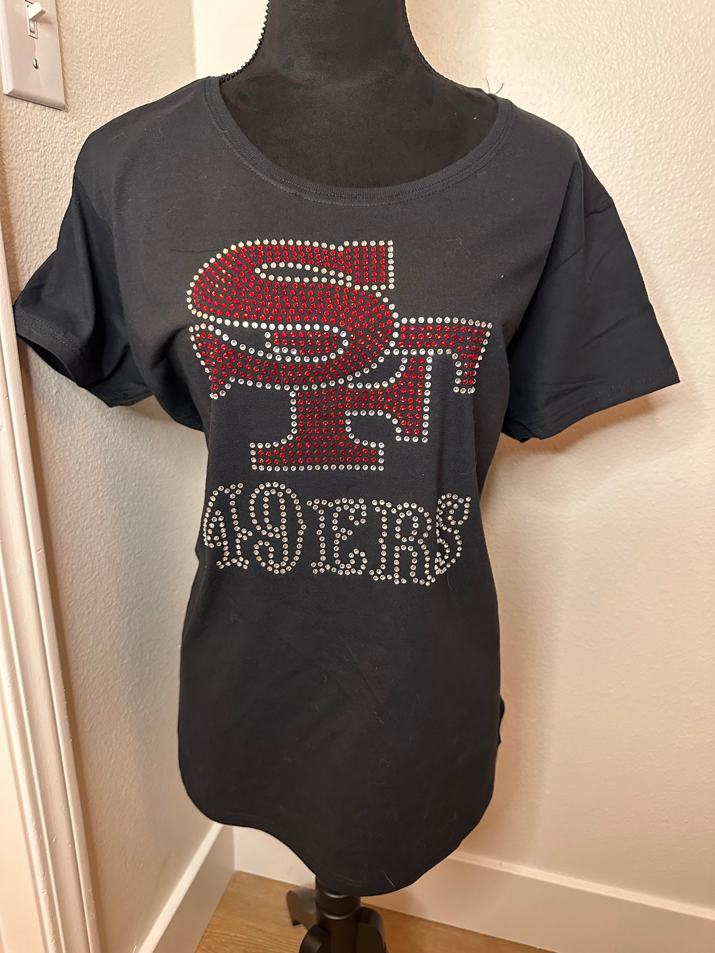 San Francisco 49ers Custom Design Rhinestone Shirt
