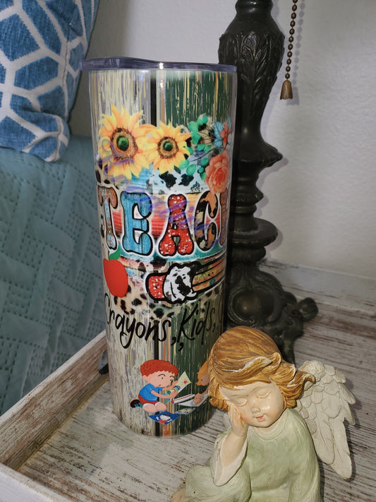 Teacher Custom 20 oz Skinny Tumbler